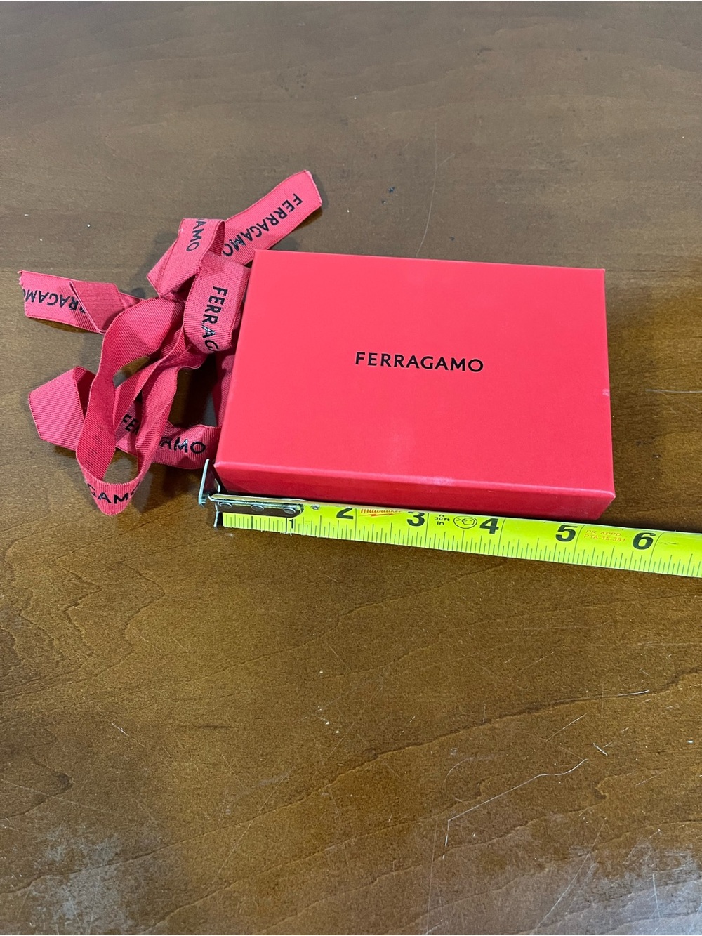 Salvatore Ferragamo Red Gift Box with Branded Ribbon - Picture 2 of 3
